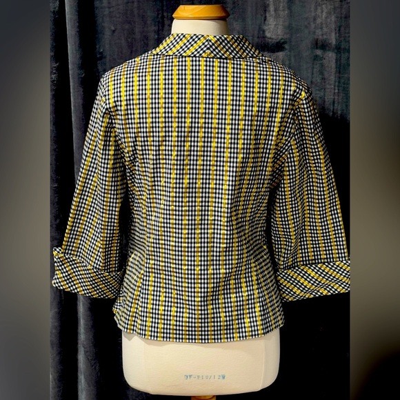 Joesph Ribkoff Checkered Top - Picture 2 of 3